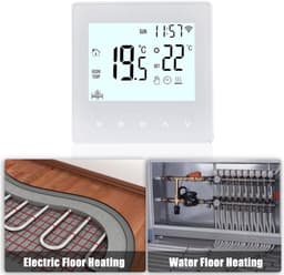 Slimme Thermostaat - Wandthermostaat Kamerthermostaat - Energie Besparen - Programmeerbare Verwarming - 10 cm - Wit — thumbnail 4