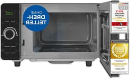 Magnetron met Grill - Compacte Oven - Snel Eten Bereiden - Plat Magnetronbed - 20 Liter - Zwart — thumbnail 1