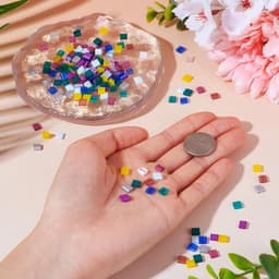 200 stuks rechthoekige glazen Tila-kralen in vierkante vorm, ideaal voor het maken van armbanden en kettingen met een strakke en moderne uitstraling — thumbnail 4