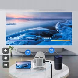 Mini Smart Draagbare Projector - Android iOS - 2.4G/5G wifi - Bluetooth 5.0 - Automatische keystone-correctie — thumbnail 3
