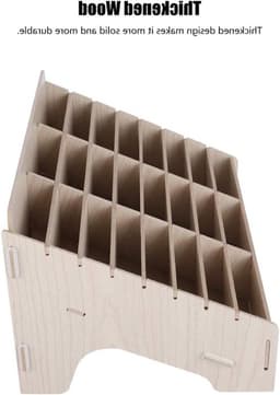 Creatieve Houten Opbergdoos voor Mobiele Telefoons - Desk Organizer voor Klaslokaal en Kantoor, Meerdere Telefoons Beheren en Organiseren — thumbnail 2