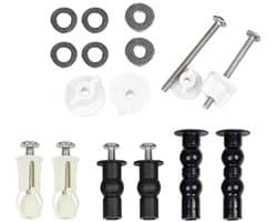 Vijf paar schroeven voor universele toiletzittingen, montagemateriaal met roestvrijstalen scharnier, ideaal voor toiletzitting reparatie en vervangingen