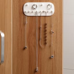 Sieradenhouder met 48 gaten voor kettingen, oorbellen en armbanden - Muurbevestiging en herbruikbaar ontwerp voor optimale opslag van sieraden — thumbnail 3