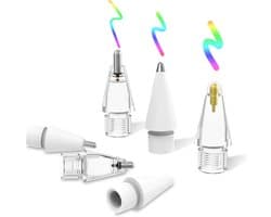 Set van 6 Vervangende Tips en Reservepen voor Apple Pencil - Ideaal voor iPad Creativiteit en Precisie