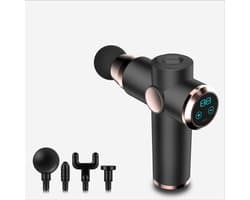 Oneay Massagepistool, massageapparaat voor nek, schouders en rug met 22 snelheden, LED-touchscreen, diepweefselmassage, 4 massagekoppen voor sport/fitness/herstel.