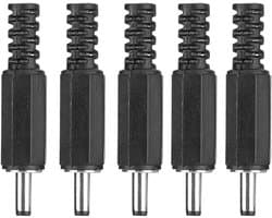 5 Stuks DC Plug Male Coaxial Connector Adapter voor 5.1 Kanaal Audio HiFi, 1.3mm x 3.5mm, Ideaal voor Geluidsinstallaties en Elektronische Apparaten