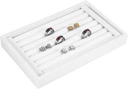Ring Display Houder voor Sieraden, Opberghouder voor Ringen en Presentatie in Winkel - Geschikt voor 50-70 Ringen (Wit) — thumbnail 5