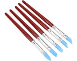 Set van 5 Rubber Point Brushes voor Modelleren, DIY Gereedschap voor Klei en Beeldhouwen
