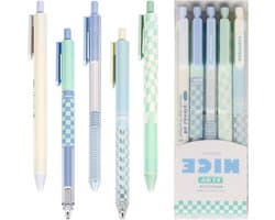 Set van 5 Vullingen voor Balpennen - Zwart Gel Pen voor Schrijven, Journaling en Kantoorgebruik