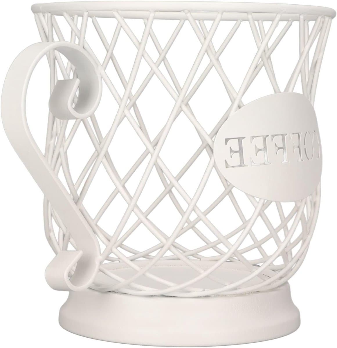 Koffiecapsulehouder voor 25-30 capsules van metaal, ideaal voor keuken en kantoor, wit design — afbeelding 1