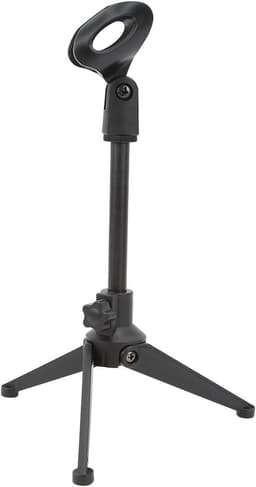 Verstelbare Mini Microfoonstandaard voor Desktop - Draagbare Tripod Houder met Microfoonclip voor Thuisgebruik en Opnames — thumbnail 1