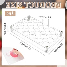 24 Transparante Glazen Tablet Holders van Acrylaat, Ideaal voor Feesten, Bars en Servies, Met een Gat van 4.5cm — thumbnail 5