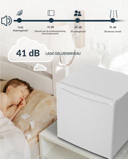 TIM® Koelkast - Koelvriescombinatie - Tafelmodel Koelkast - Wit - 45cm x 48cm x 49 cm — thumbnail 5