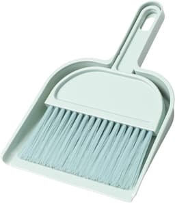 Mini Stoffer Blik - Kleine Veegset - Bureau Schoonmaken - Zachte Borstelharen - 20.5 cm - Blauw — thumbnail 5