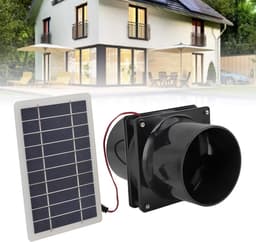 Zonneventilator - Solar Ventilator - Ventilatie Creëren - Energiebesparend - 10W 12V - Zwart — thumbnail 4