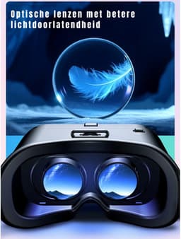 TIM® VR Bril met controllers - VR Bril - VR-brillen - Zwart - ‎20cm x 13cm x 11cm — thumbnail 5