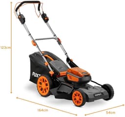 FUXTEC 40V accu grasmaaier FX-E2RM46PROSET | accu grasmaaier met aandrijving | 46 cm | 2x 5Ah accu & snellader | mulchfunctie | 50L grasopvangbak — thumbnail 2