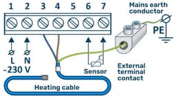 Programmeertbare Wi-Fi thermostaat SN-20, 16A, 230 V, Zwart — thumbnail 3