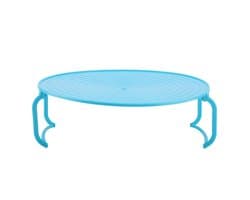 Allecto - Magnetron Trays Rack - Multifunctionele Plastic Stoomrek - Geschikt voor Magnetron en Kookplaat - Blauw - Keukenaccessoires - Ruimtebespa...