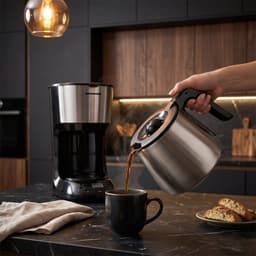 Heinner Armoure Filter Koffiezetapparaat met Timer – 1,25 L – 750W – LCD-display – Programmeerbaar – Druppelstop – Warmhoudfunctie – Automatische Uitschakeling – Zwart — thumbnail 4