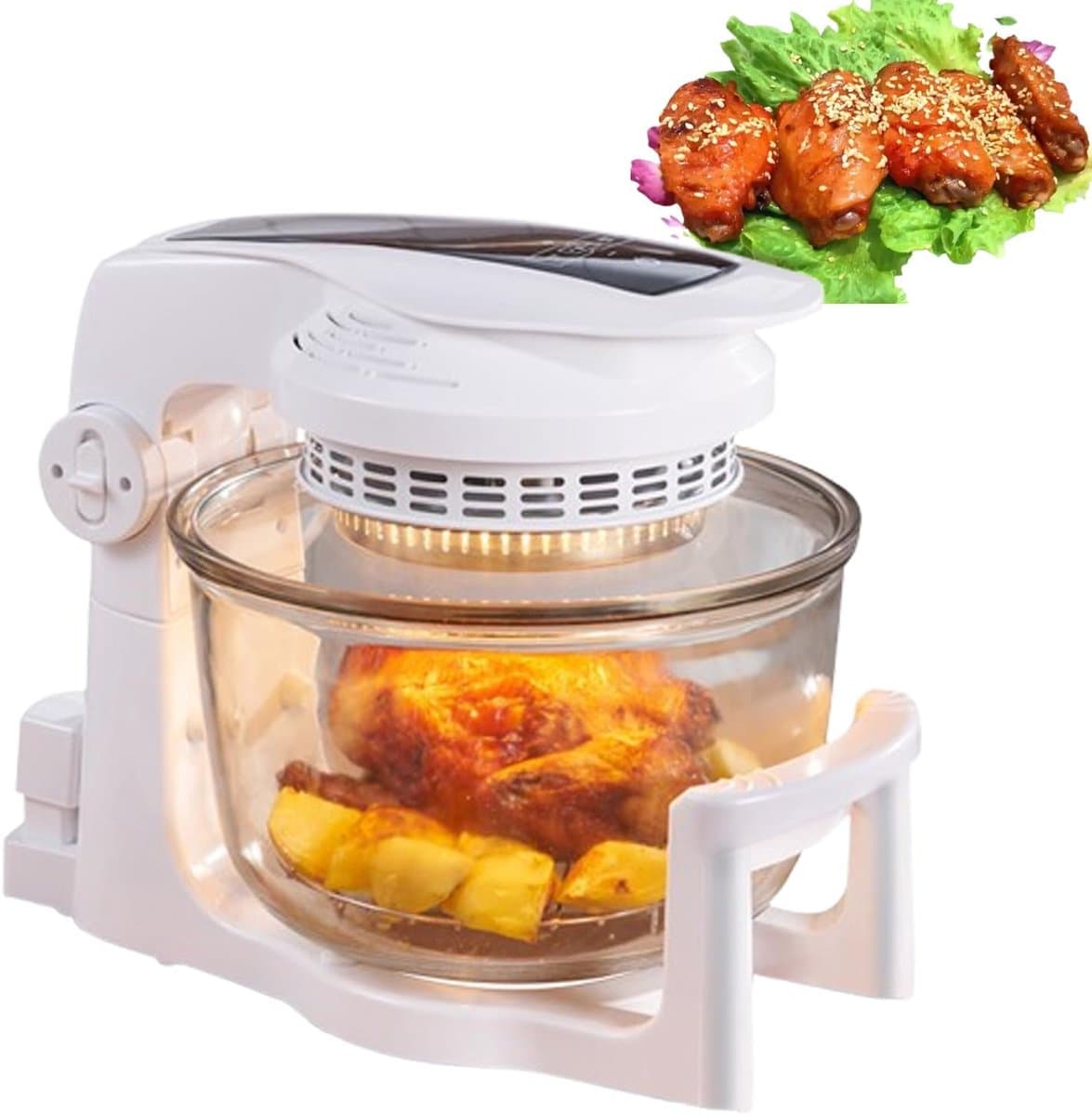 Heteluchtfriteuse - Airfryer Oven - Snel Koken - Met Kijkvenster - 10 Liter Capaciteit — afbeelding 1