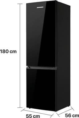 Heinner HC-HM262BKE++ Koel-vriescombinatie – 262 L – Elektronische Temperatuurregeling – LED-verlichting – Omkeerbare Deur – Zwart – 5 Jaar Garantie — thumbnail 4