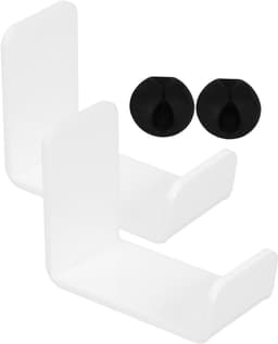 Koptelefoon Hanger - Headset Rek - Opbergen - Zelfklevend - 7.9 x 4.5 x 6.6 cm - Wit — thumbnail 1
