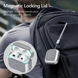 ESR Halolock Orbit Hybrid Hoes Geschikt Voor AirPods 4 (AirPods 4e Generatie) (2024) - Compatibel met MagSafe - Paars — thumbnail 4