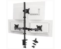 Florixa® Monitor Arm 3 Schermen - Triple Monitor Arm - Monitor Arm 3 Monitoren - 180 Graden Roterend - Zwart - ‎ 43cm x 18cm x 16cm