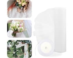 Tulle Rol van 48 cm x 10 m voor Decoratie, Tafelrunner, Bruiloft, Tutu Rok, Verpakkingen en Creatieve Knutselprojecten