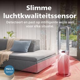 Philips 8000 Series Air Performer 3-in-1 Luchtreiniger - Ventilator & Verwarming - CADR 270m3/u - Ruimtes tot 70m2 - 3 laags HEPA Filtratie - Air+ app - Grijs - AMF870/15 — thumbnail 10