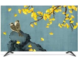 Tv-hoes - Televisie beschermhoes - Scherm beschermen - Zijdezacht polyester - 50 inch - Vogels