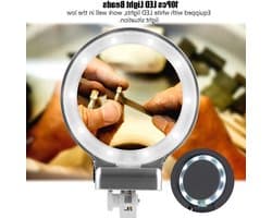 Vergrootglas met Verlichting en Derde Hand - 3x en 4.5x Vergroting, Handsfree Mini Klem en Krokodillenklemmen voor Solderen en Lijmen