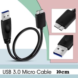 USB 3.0 kabel - Micro USB kabel Externe harde schijf kabel - Gegevens Overzetten - Hoge Snelheid 5 Gbps — thumbnail 2