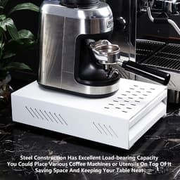 Koffie Klop Doos - Espresso Klopper - Koffiedik Verwerken - Grote Capaciteit - 348 cm Lengte - Wit — thumbnail 3