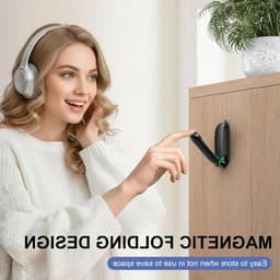 Opvouwbare Hoofdtelefoonhouder, Universele Headset Stand, Desk Hook met Sterke Tape en Siliconen Pad, Geschikt voor Alle Hoofdtelefoonformaten en Ideaal voor Thuis en Kantoor — thumbnail 5