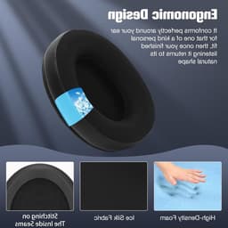 Comfortabele Foam Pads voor HyperX Cloud II Gaming Headset - Gel Kussens, Geluiddemping, Verhoogd Comfort — thumbnail 2