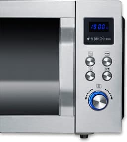 Magnetron met hetelucht - Oven combi - Snel eten bereiden - Grote glazen bodem - 25 Liter - Zwart RVS — thumbnail 5