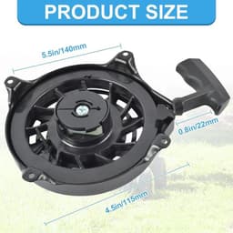 Motorstarter met terugslagmechanisme, complete startmotor met terugslagmechanisme, geschikt voor Briggs & Stratton 497680 498144, Oregon 31-068 Rotary 12368, 150-32, MC 180, MC-10 grasmaaiers/grondfrezen met kabelstarter. — thumbnail 2