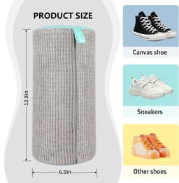 Pack of 2 Waszakken voor Wasmachine - Anti-Deformatie - Herbruikbaar en Duurzaam - Voor Alle Maten - Grijs — thumbnail 6