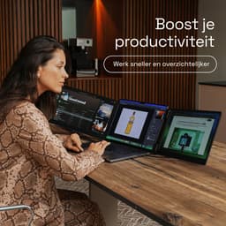 Screenmate® Flip Portable Monitor 14” - Draagbare Monitor met Beschermhoes - Extra Scherm Laptop - Draagbaar Beeldscherm - Zwart — thumbnail 5