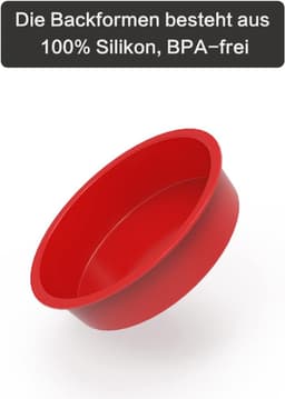 Ronde siliconen bakvorm voor gebak, 15 cm, 2 stuks siliconen bakvormen voor de airfryer, kleine antiaanbakvormen voor het bakken van desserts en gebak in de airfryer — thumbnail 3