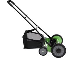 Handgrasmaaier - Duwmaaier Spindelmaaier - Gazon Onderhouden - Motorloos Milieuvriendelijk - 50 cm Maaibreedte - Groen