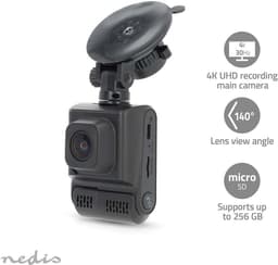 Dashcam - Autocamera Rijcamera - Autoritten Vastleggen - Tweevoudige Camera - 4K - Zwart — thumbnail 4