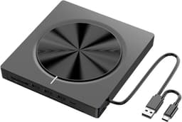 Externe CD DVD Writer - Optische Drive USB C - Bestanden Overzetten - Ingebouwde USB Hub - 4 USB Poorten — thumbnail 1