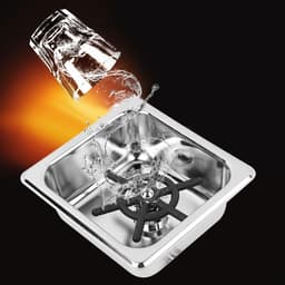 Glazenspoeler RVS - Kopjeswasser Bar - Snel Glazen Reinigen - Geen Stroom Nodig - 17.5 cm - Zwart — thumbnail 3