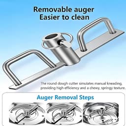 Deegmixer - Keukenmachine - Bakken en Mixen - Krachtige Kneedfunctie - 8 kg Capaciteit - Zilver — thumbnail 5