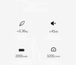 Massagepistool Mini - Handmassageapparaat Elektrisch - Spierherstel Ontspanning - 4 Snelheden 4 Koppen - 400g 157mm - Zwart — thumbnail 5