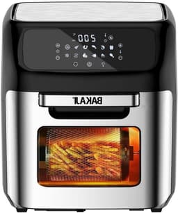 Heteluchtfriteuse - Airfryer Oven - Gezond Koken - 12 Programma's - 12 Liter - Zilver — thumbnail 1