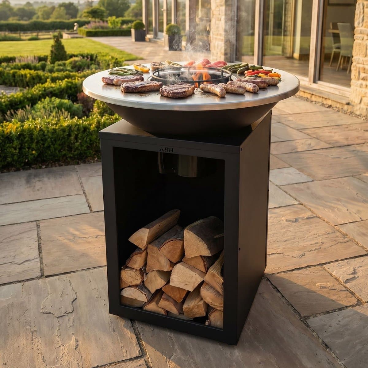 ASH - Solaris - XXL - Plancha barbecue met grillring - Buitenkoken - Plancha BBQ - Plancha Bakken - Zwart - Grillring — afbeelding 1